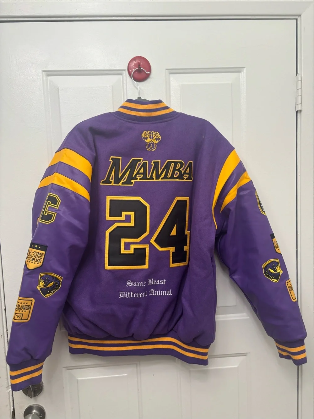 Headgear Classics KB Legend Mamba 24 Varsity Jacket Purple Gold